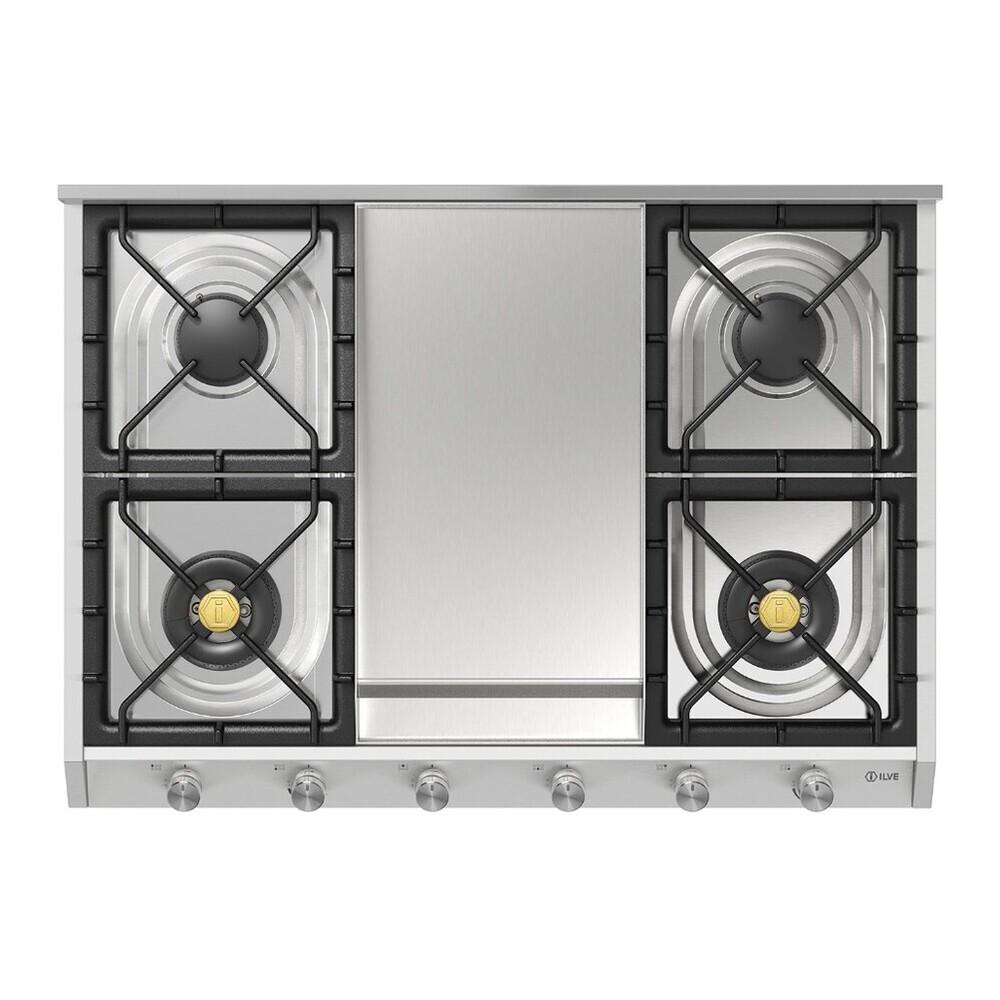 Ilve UHCP965FSSLP Ilve Uhcp965Fsslp Professional Plus Ii 36 Inch Gas Cooktop With Griddle, In Stainless Steel (Liquid Propane)