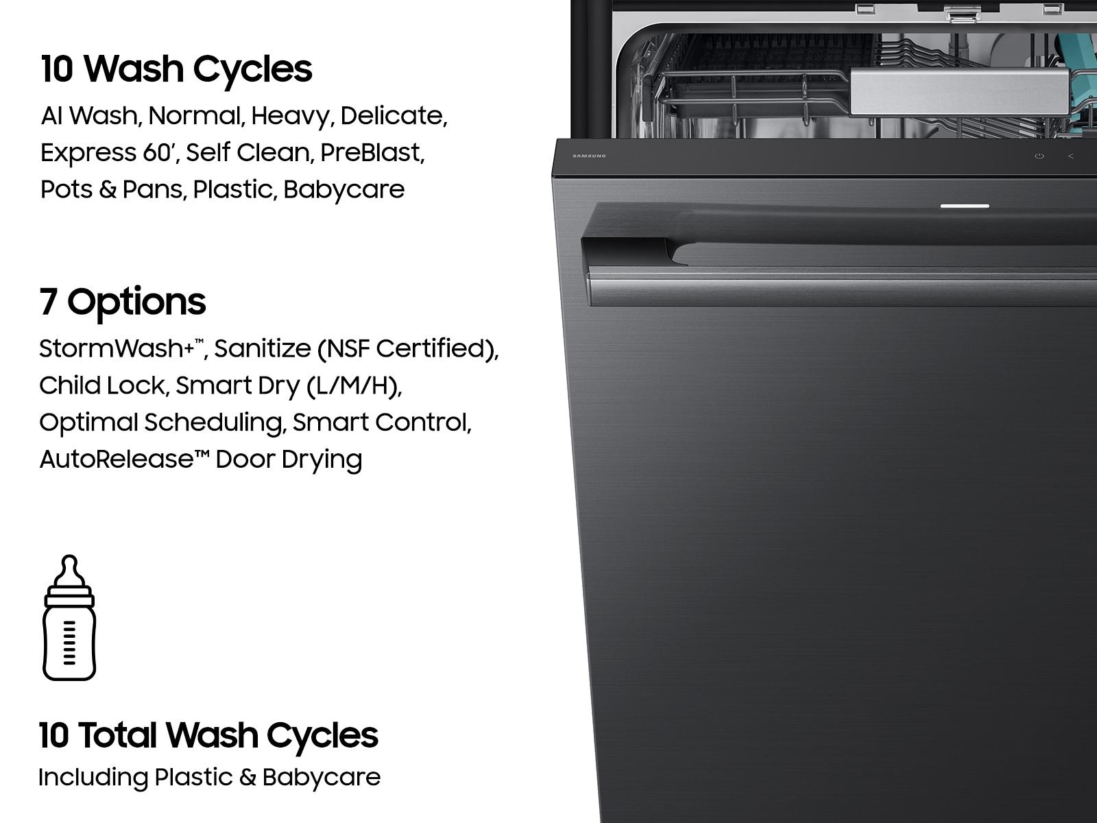 Samsung DW90H89TETE Bespoke Ai Smart Dishwasher Ai Wash & 3Rd Rack Washing System Autorelease™ Door 38Dba