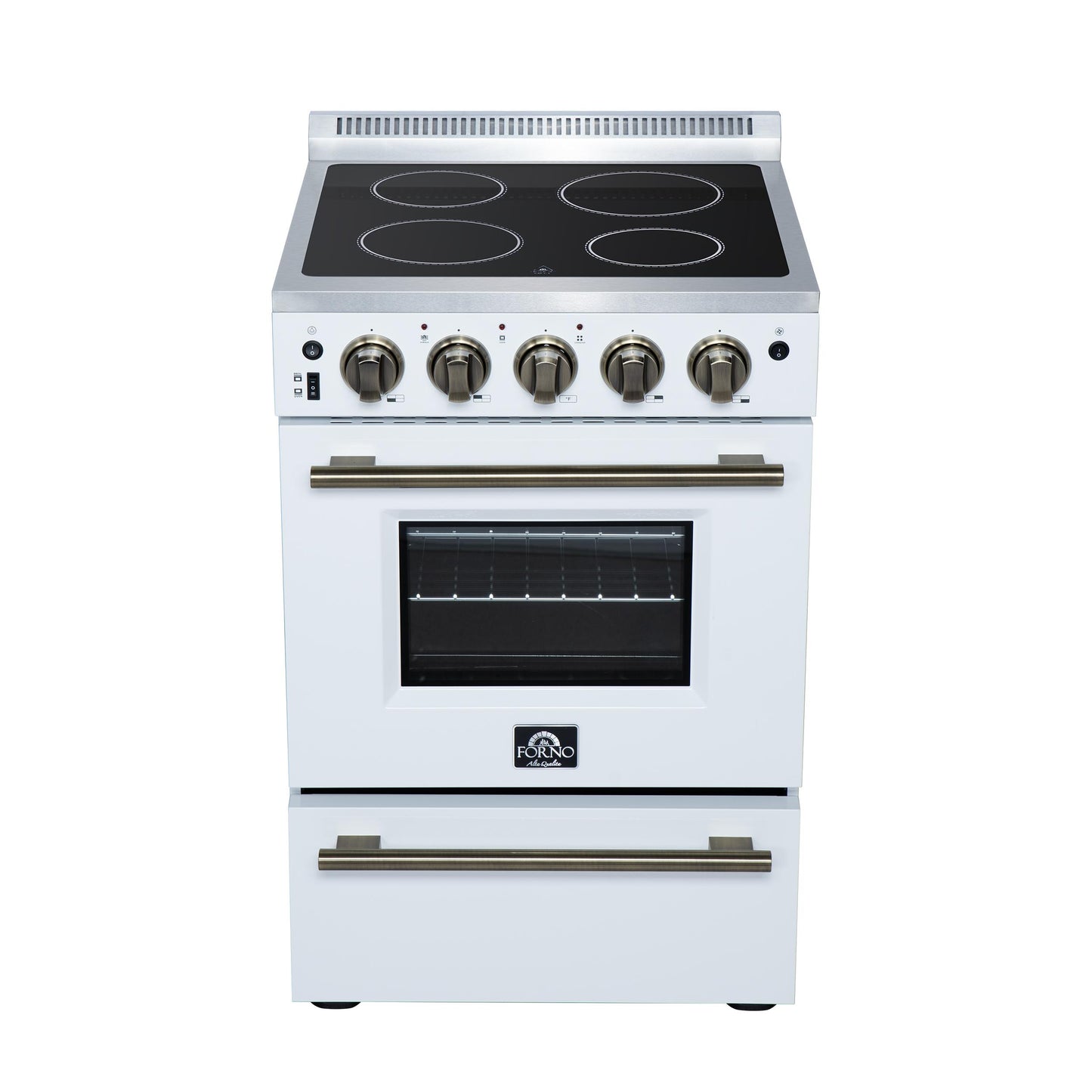 Forno FFSEL606924WHT Forno Loiano 24 Inch Freestanding Electric Range In White