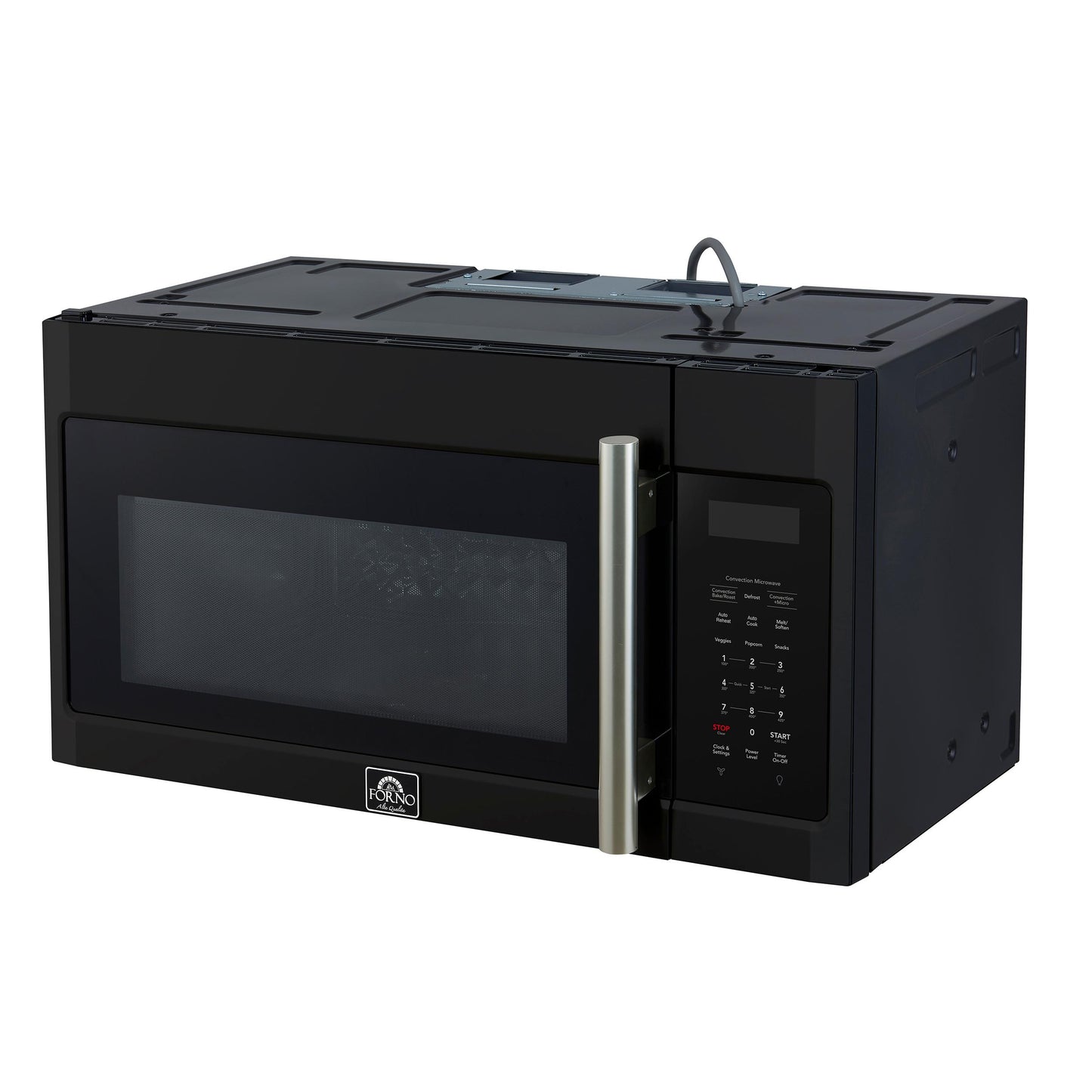Forno FOTR303830BLK Forno Fornace 30-Inch Over The Range Convection Microwave, Black - 1.5 Cu.Ft, 300 Cfm Vent, Touch Control, Led Light
