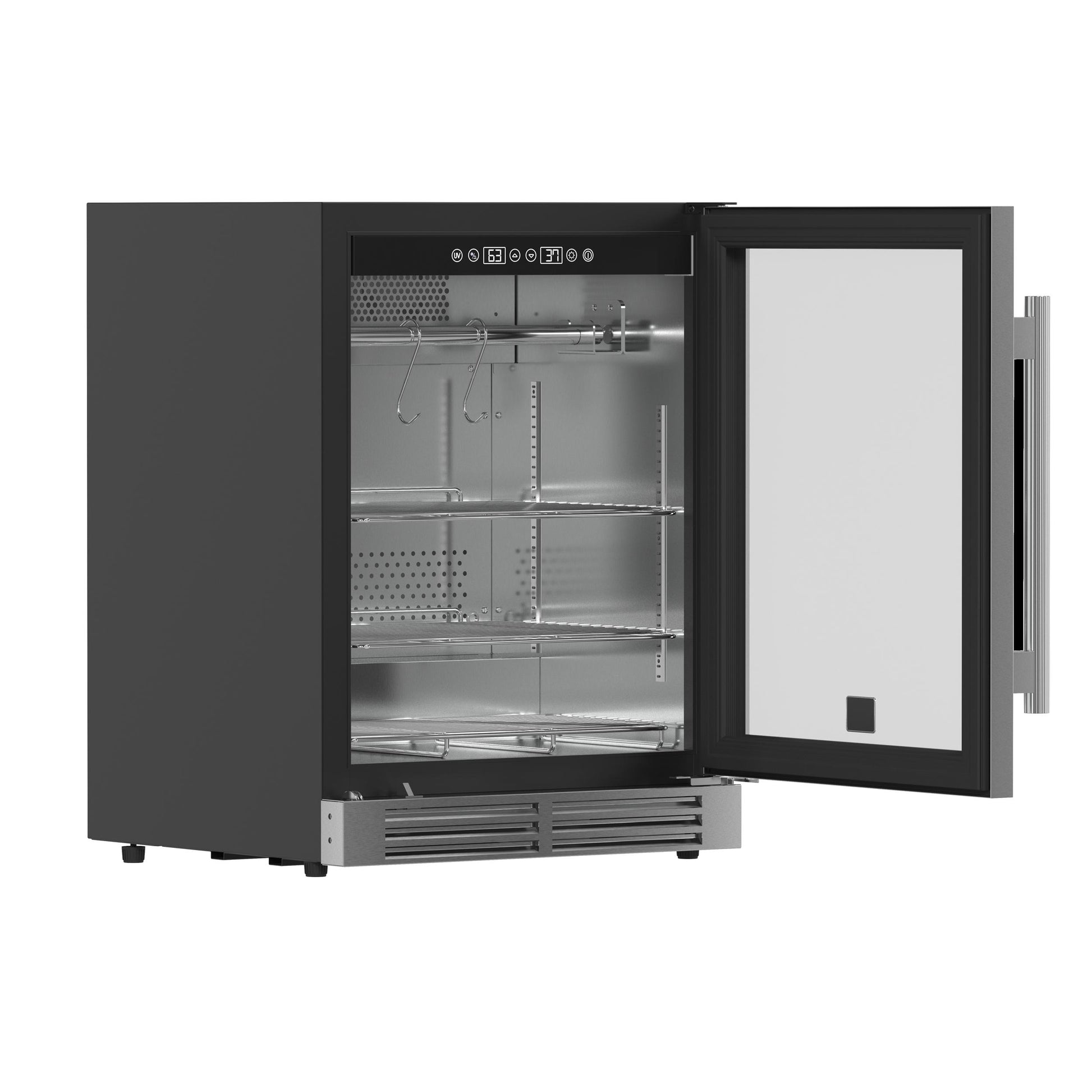 Forno FFSDA684024 Forno Asciutto 24-Inch Dry Aging Cabinet, Stainless Steel 304, 4.41 Cu.Ft, Led Lighting, Adjustable Shelves