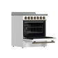 Forno FFSEL601130WHT Forno Paolo 30-Inch Freestanding Electric Range, White, 4.38 Cu.Ft, True Convection Oven, Energy Efficient