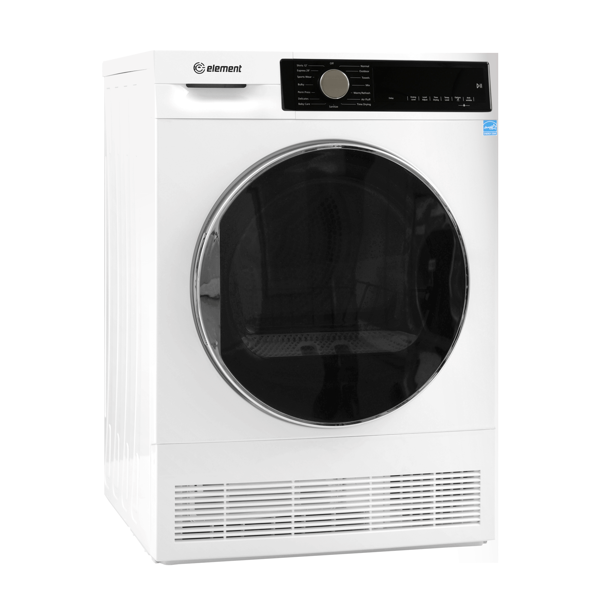 Element Appliance ECD4224EGW Element 4.0 Cu. Ft. Front Load Electric Dryer - White, Energy Star (Ecd4224Egw)