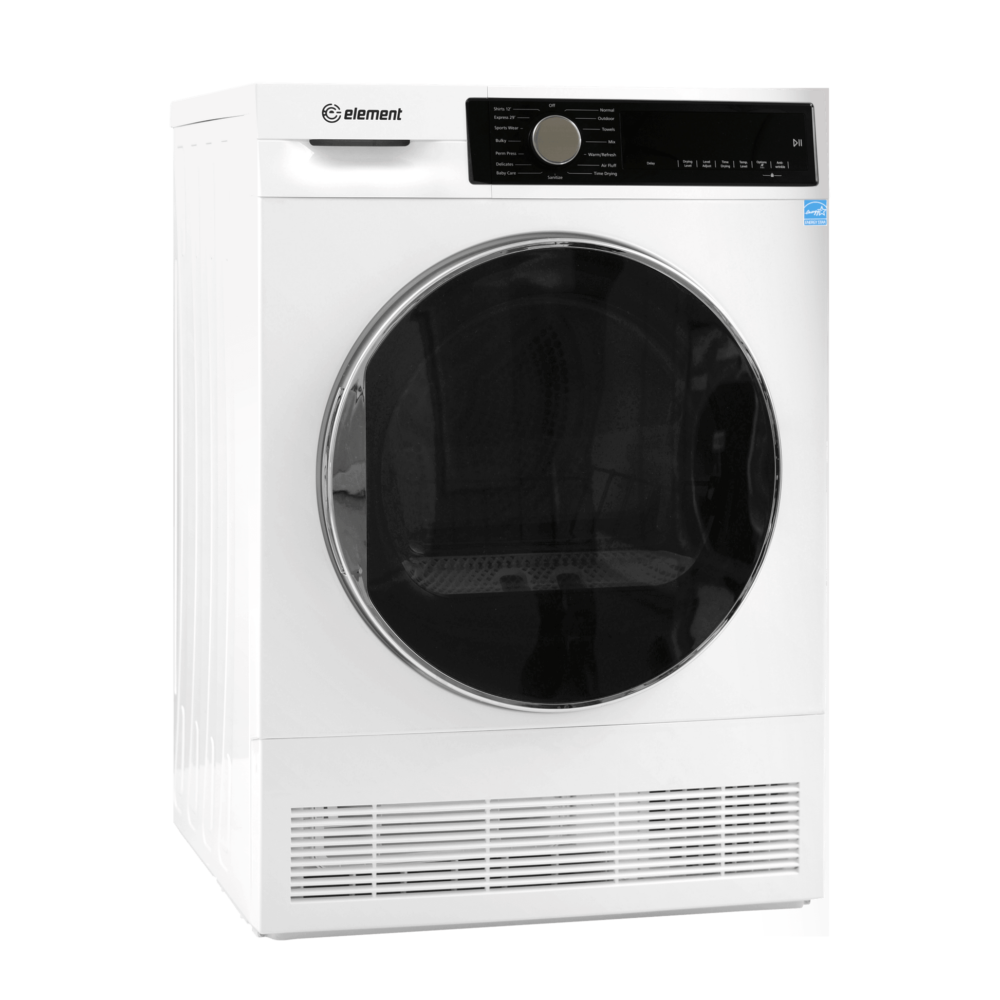 Element Appliance ECD4224EGW Element 4.0 Cu. Ft. Front Load Electric Dryer - White, Energy Star (Ecd4224Egw)
