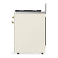 Ilve UM30NR3AWG Ilve Um30Nr3Awg Majestic Iii 30 Inch Dual Fuel Range With 5 Black Brass Burners, Dual Function Burner Up To 25,000 Btu (Natural Gas, Triple Glass Door, Antique White, Brass)