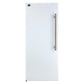 Forno FFFFD172228WHTLS Forno Maderno 28-Inch Convertible Upright Freezer/Refrigerator In White With Antique Brass Handle, 13.6 Cu.Ft., Left Swing