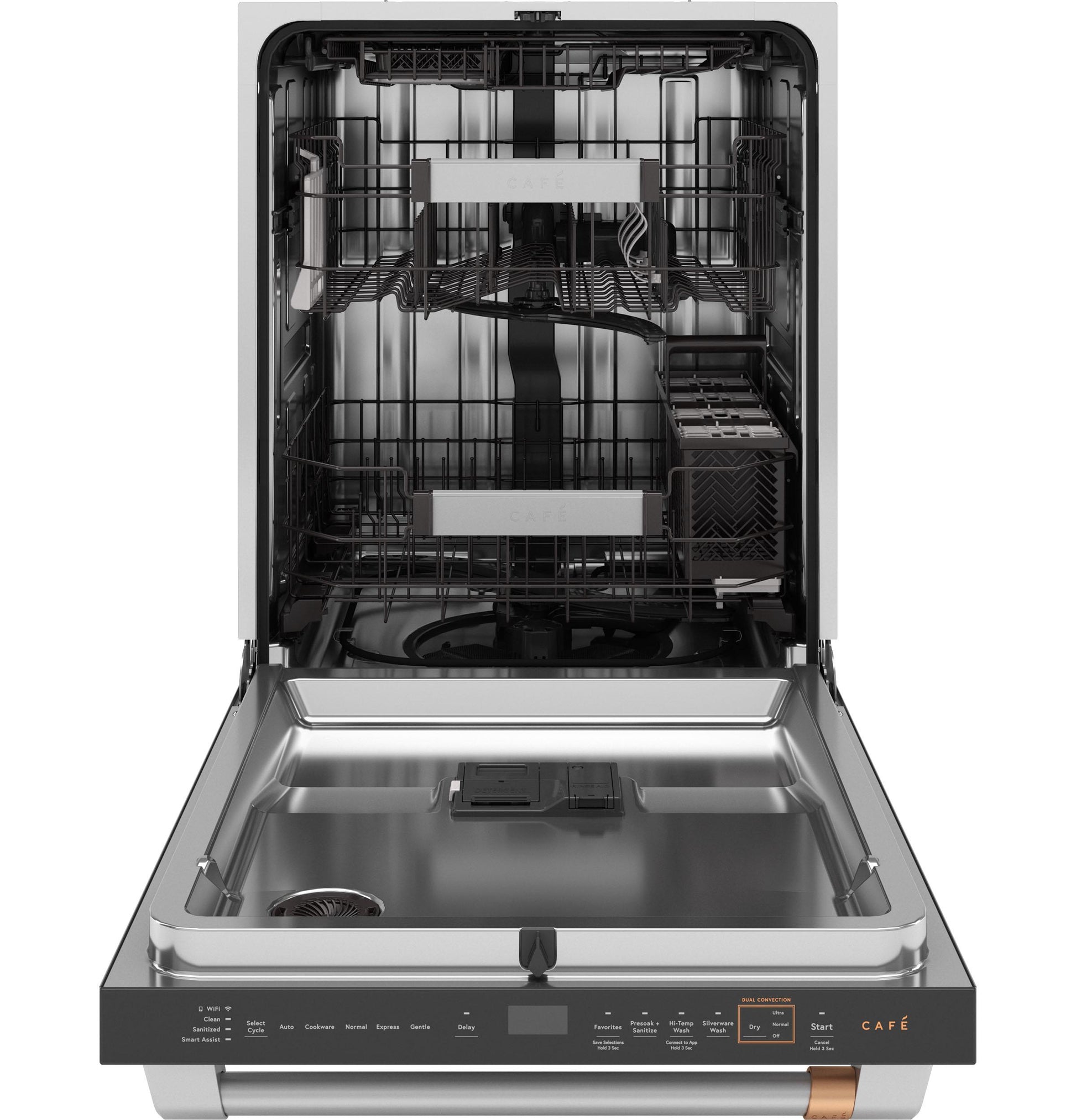 Cafe CDT858P3VD1 Café&#8482; Customfit Energy Star Stainless Interior Smart Dishwasher With Ultra Wash Top Rack And Dual Convection Ultra Dry, 44 Dba