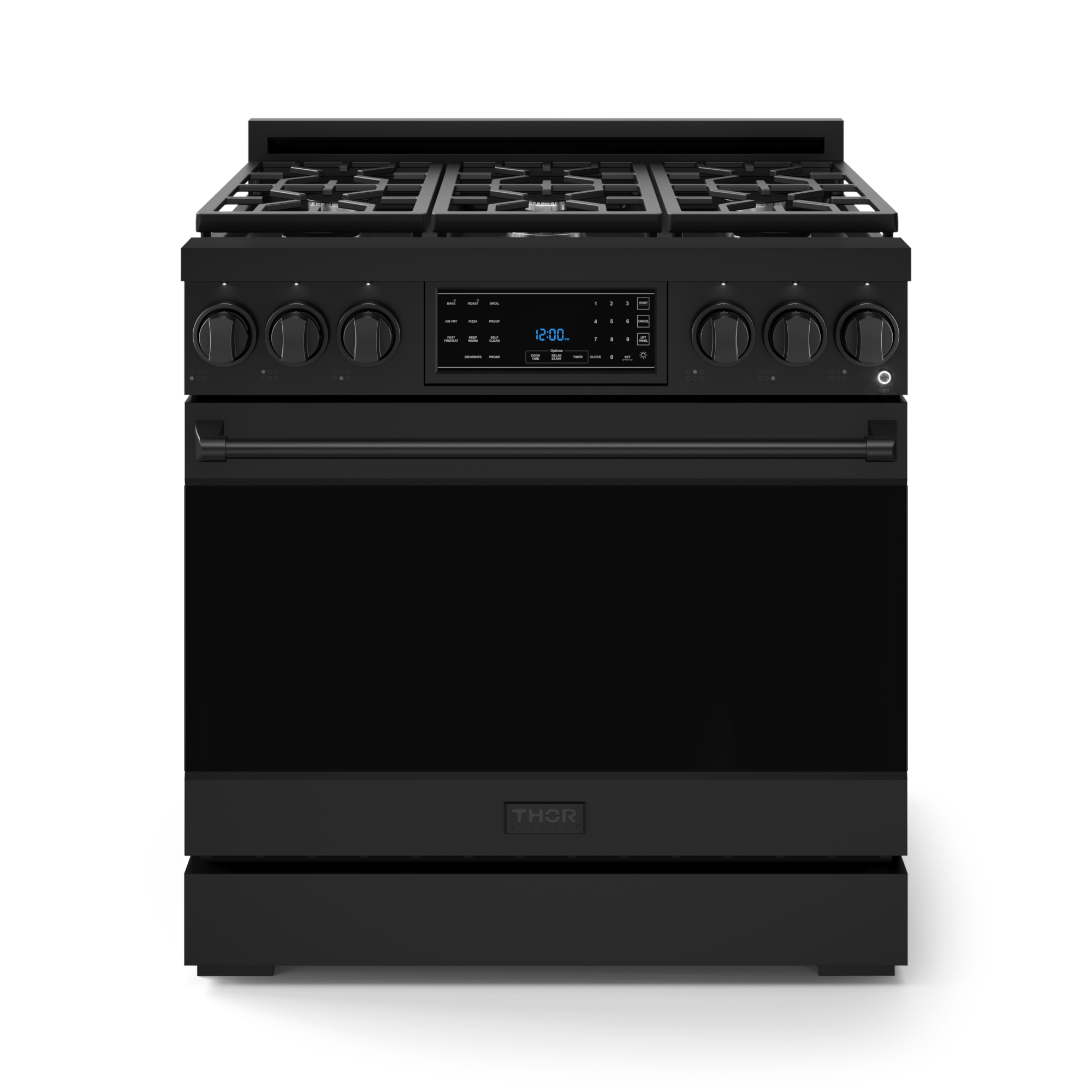 Thor Kitchen RSG36B 36 Inch Professional Gas Range With Tilt Panel Touch Control In Black Gordon Ramsay Series - Rsg36B
