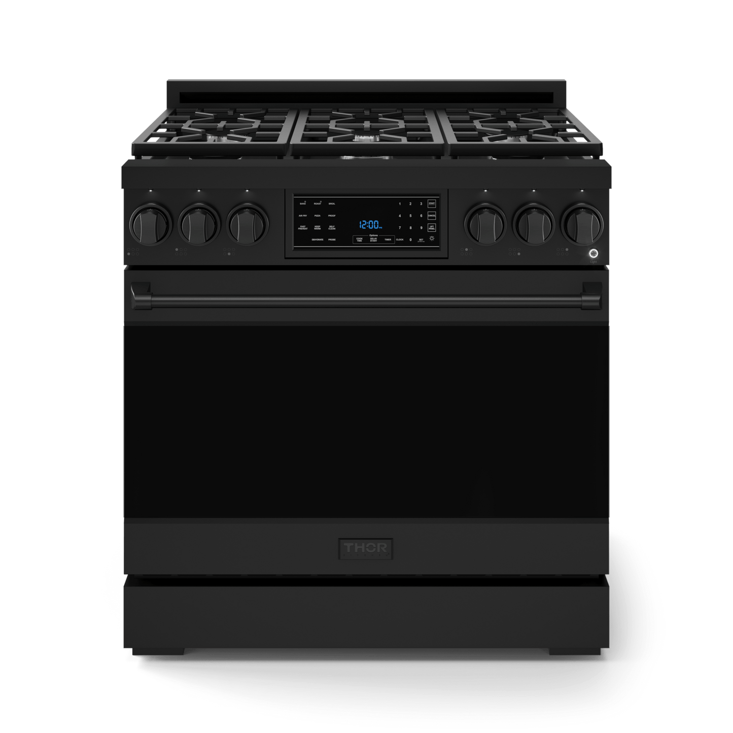 Thor Kitchen RSG36B 36 Inch Professional Gas Range With Tilt Panel Touch Control In Black Gordon Ramsay Series - Rsg36B
