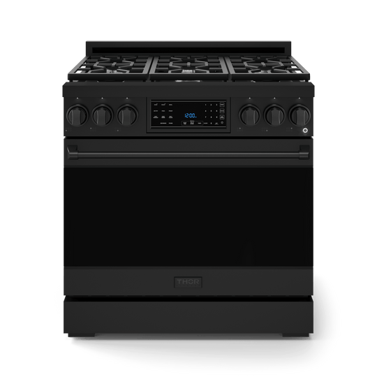 Thor Kitchen RSG36BLP 36 Inch Professional Lp Range With Tilt Panel Touch Control In Black Gordon Ramsay Series - Rsg36Blp