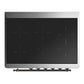 Ilve UMIB36QNR3BGB Ilve Umib36Qnr3Bgb Majestic Iii 36 Inch Induction Range With 6 Elements, 3.5 Cu. Ft. Total Oven Capacity (Solid Door, Blue Grey, Burnished)