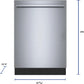 Bosch SHX65DM5N 500 Series, Built-Under Dishwasher, 24'', Brushed Steel Anti-Fingerprint