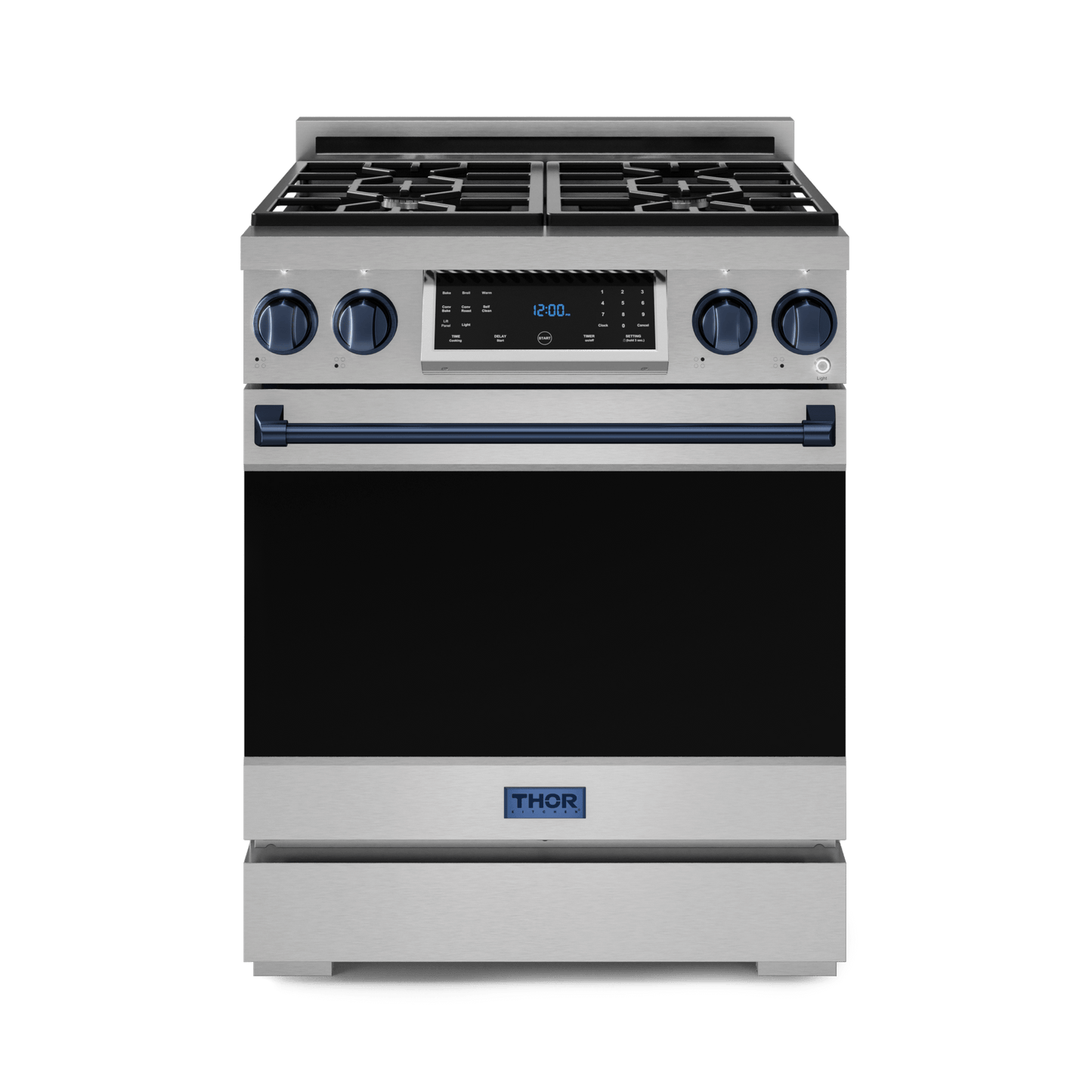 Thor Kitchen RSG30LPBLU 30 Inch Professional Lp Range With Tilt Panel Touch Control In Stainless Steel/Blue Gordon Ramsay Series - Rsg30Lp-Blu