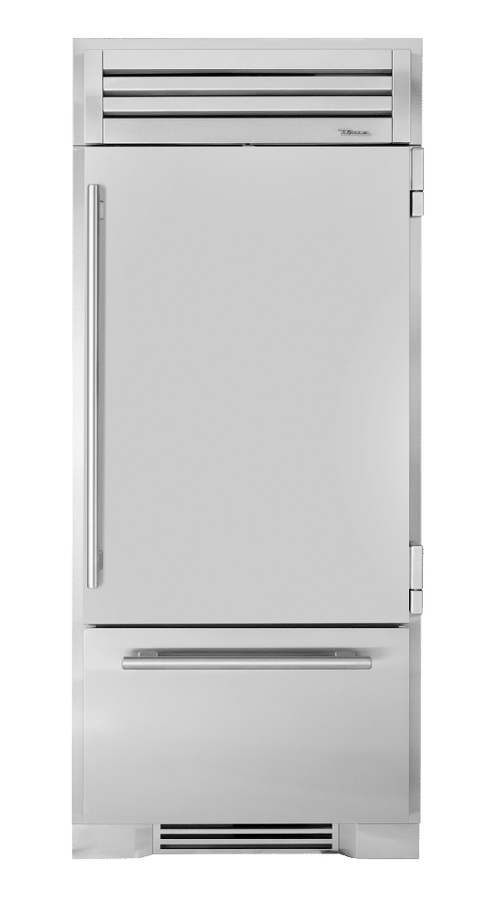 True Residential TR36RBFRSSA 36 Inch Solid Stainless Door Right Hinge Refrigerator With Bottom Freezer