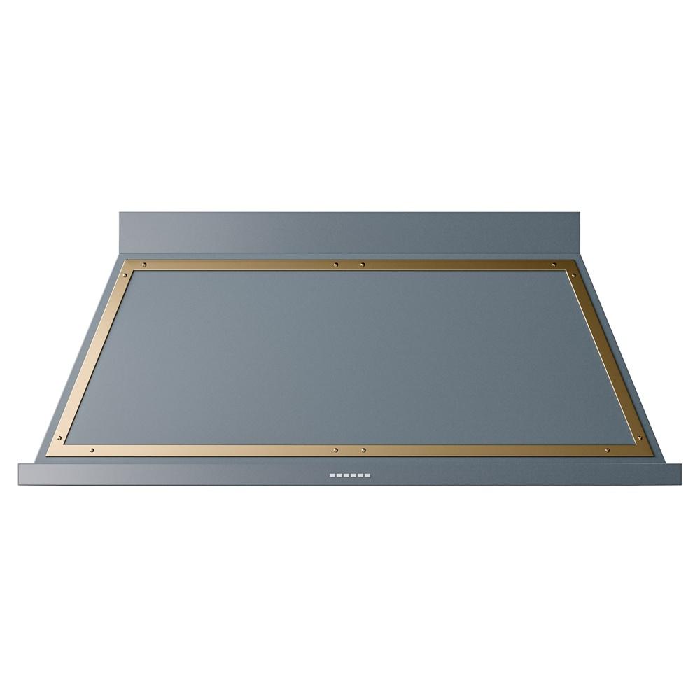 Ilve UANB60BGG Ilve Uanb60Bgg Nostalgie Ii Noblesse 60 Inch Range Hood With 600 Cfm (Blue Grey, Brass)