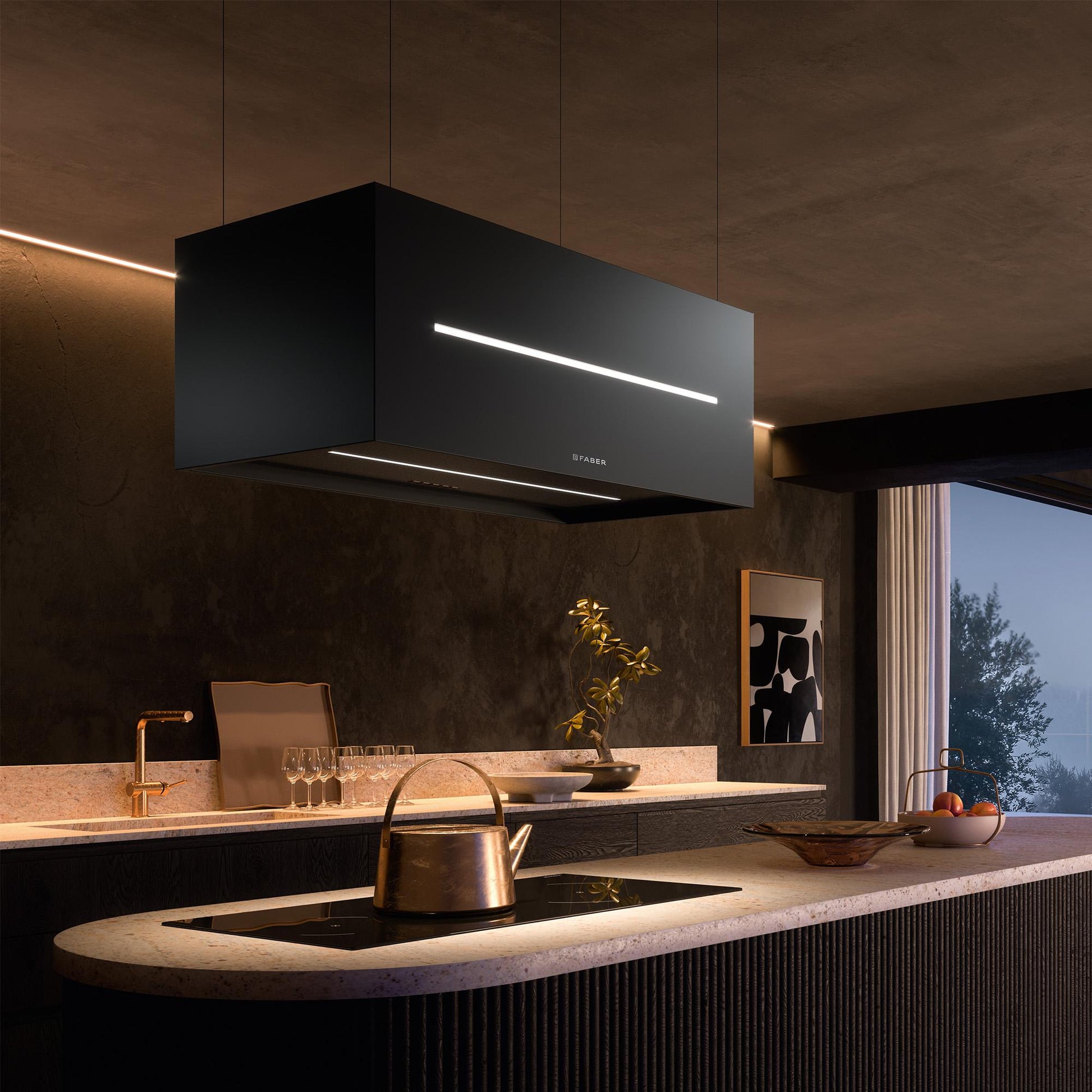 Faber GRAZIS30BKV Graziosa Isola 31" Matte Black 600 Cfm