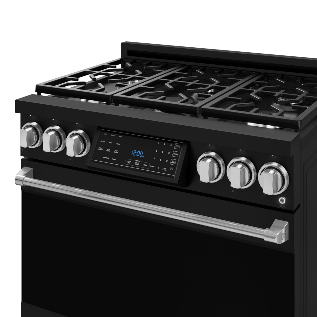 Thor Kitchen RSG36BLPSS 36 Inch Professional Lp Range With Tilt Panel Touch Control In Stainless Black/Stainless Steel Gordon Ramsay Series - Rsg36Blp-Ss