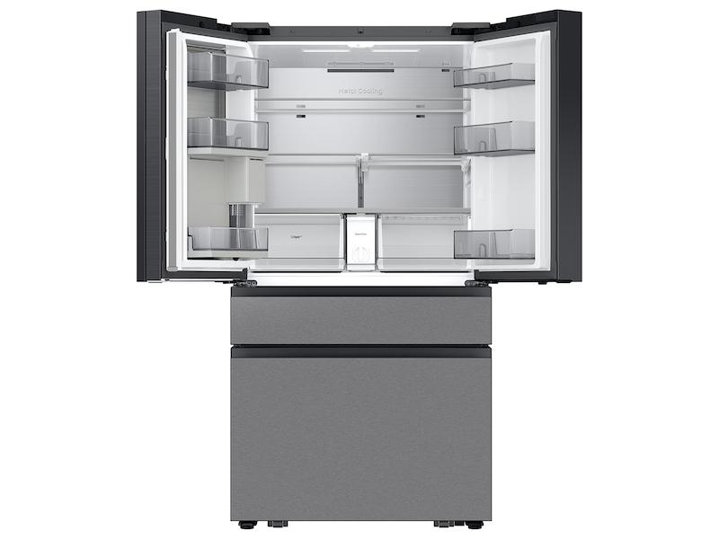 Samsung RF90F23AECR Bespoke 23 Cu. Ft. Counter Depth 4-Door French Door Refrigerator With Ai Family Hub™+ & Ai Vision Inside™ In Charcoal Glass And Stainless Steel