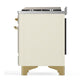 Ilve UM60FSNR3AWG Ilve Um60Fsnr3Awg Majestic Iii 60 Inch Dual Fuel Range With 7 Burners, Griddle And French Top, Dual Function Burner With Up To 25,000 Btu (Natural Gas, Triple Glass Door, Antique White, Brass)