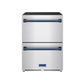 Thor Kitchen RZ24UBLU 24 Inch Undercounter Built-In / Freestanding Drawer Freezer - Stainless Steel/Blue Gordon Ramsay Series