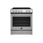 Forno FFSEL601230 Forno Leonardo Espresso 30-Inch Stainless Steel Electric Range, True Convection, Energy Efficient