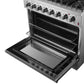Forno FFSGS619736 Forno Marco 36-Inch Dual Fuel Range, Stainless Steel, 6 Burners, 67,000 Btu, True Convection Oven, Energy Efficient