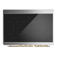 Ilve UMDIB40NR3WHG Ilve Umdib40Nr3Whg Majestic Iii 40 Inch Induction Range With 6 Elements, 3.82 Cu. Ft. Total Oven Capacity (Triple Glass Door, White, Brass)