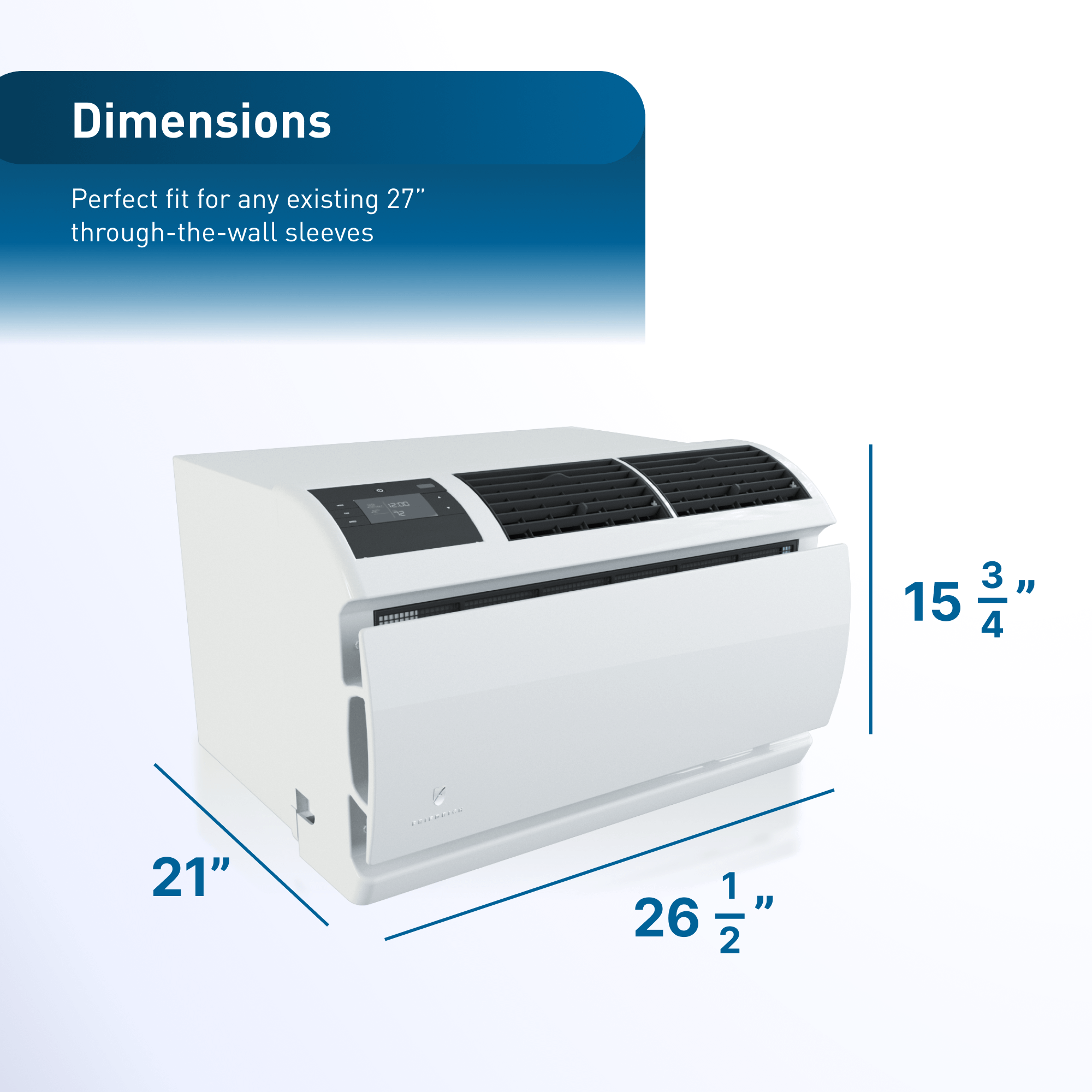 Friedrich Wallmaster Inverter 14,000 Btu 230V Smart Through-The-Wall Air Conditioner With Heat Pump - Thumbnail 3
