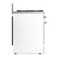 Ilve UM30QNR3WHC Ilve Um30Qnr3Whc Majestic Iii 30 Inch Dual Fuel Range With 5 Black Brass Burners, Dual Function Burner Up To 25,000 Btu (Natural Gas, Solid Door, White, Chrome)