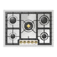 Ilve UHCPT75NSSGLP Ilve Uhcpt75Nssglp Nostalgie Ii 30 Inch Built-In Gas Cooktop With 5 Burners, In Stainless Steel (Liquid Propane, Brass)