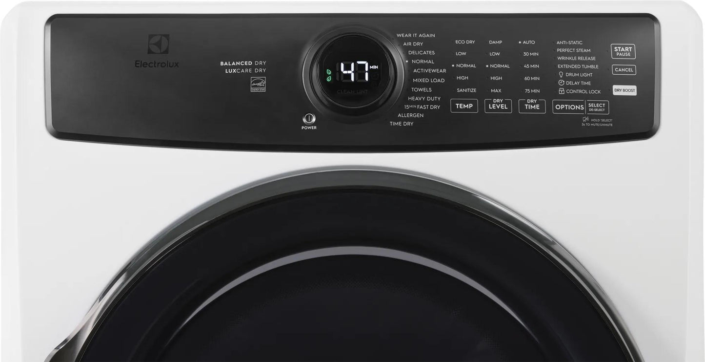 Electrolux ELFG7738MW Front Load Perfect Steam™ Gas Dryer With Luxcare® Dry And Instant Refresh - 8.0 Cu. Ft.