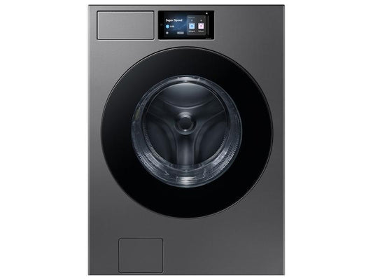 Samsung WF90F53ADS 5.3 Cu. Ft. Bespoke Ai Ultra Capacity Front Load Washer With Ai Home And Ai Optiwash+ In Dark Steel