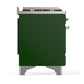 Ilve UM60FSQNR3EGCLP Ilve Um60Fsqnr3Egclp Majestic Iii 60 Inch Dual Fuel Range With 7 Burners, Griddle And French Top, Dual Function Burner With Up To 25,000 Btu (Liquid Propane, Solid Door, Emerald Green, Chrome)