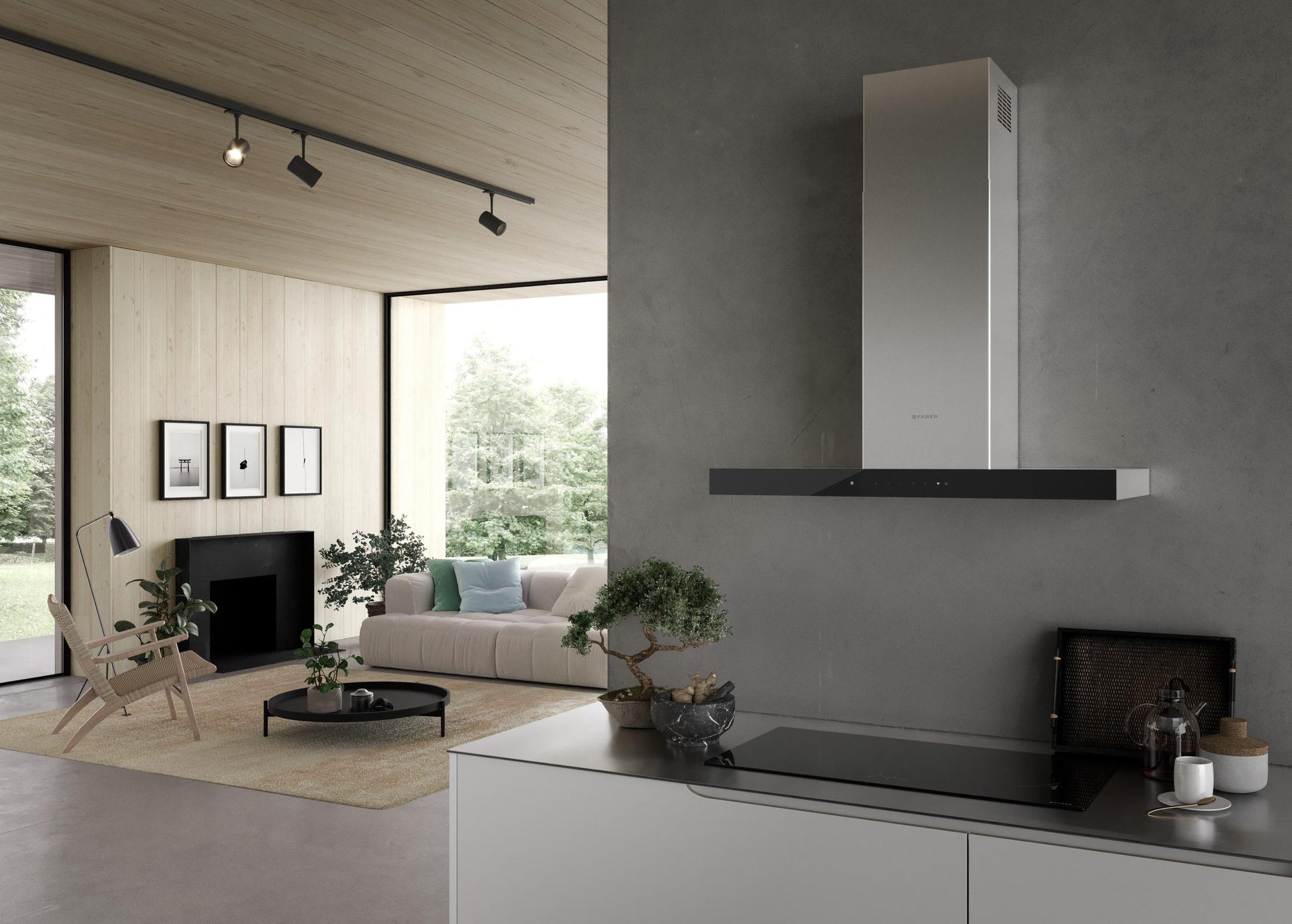 Faber STSP36SSV Stilo Suprema 36 Bk Glass / Ss, Vam - 600/395/295