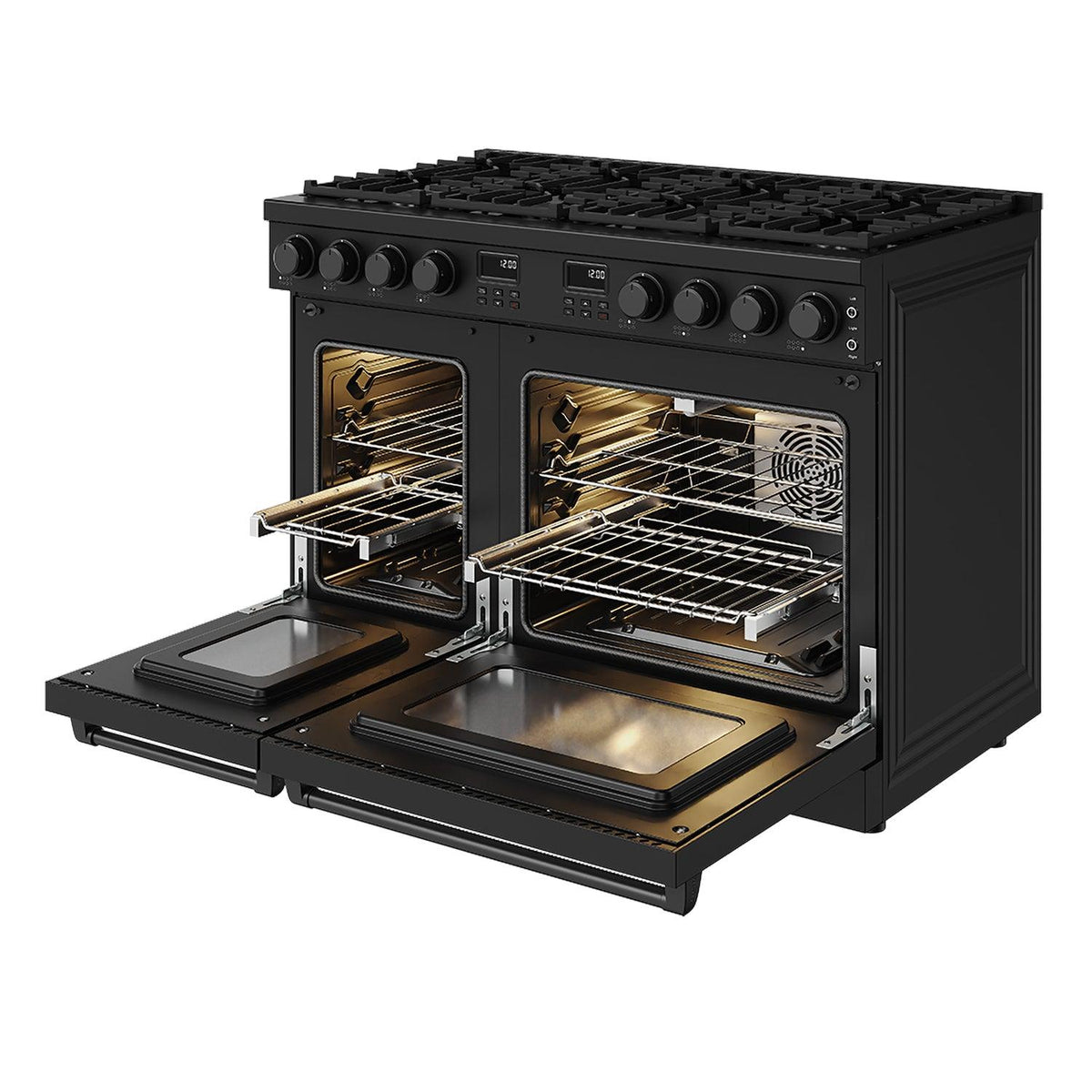 Thor Kitchen ARG48B 48 Inch Contemporary Professional Gas Range In Black