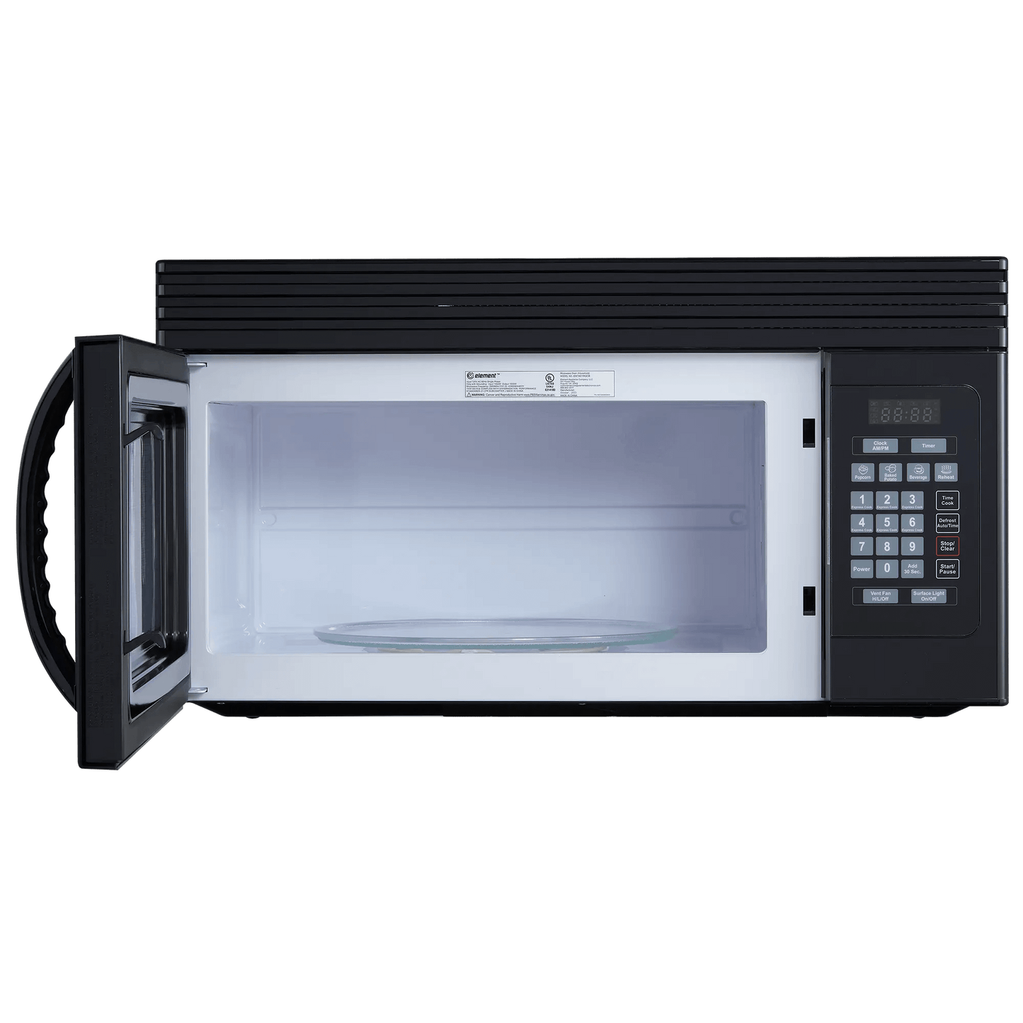 Element Appliance EM1601RQCB Element 1.6 Cu. Ft. Over-The-Range Microwave - Black (Em1601Rqcb)