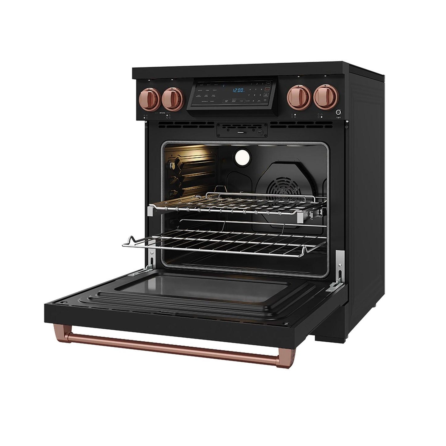 Thor Kitchen RSI30BRSG 30 Inch Professional Induction Range With Tilt Panel Touch Control In Black And Rose Gold Gordon Ramsay Series