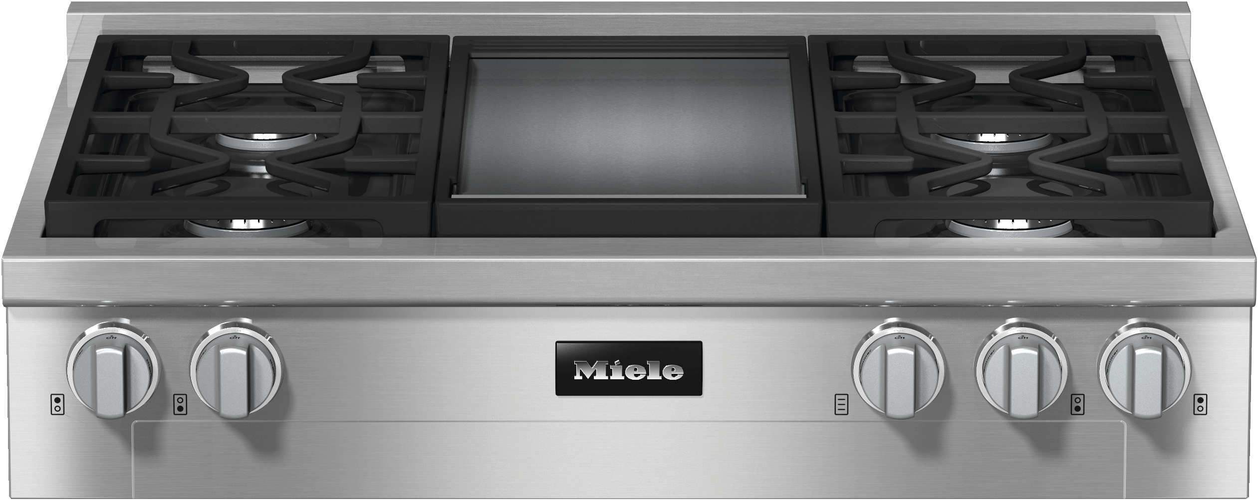 Miele KMR11363LPGD Kmr 1136-3Lp Gd Edst/Clst - 36-Inch Range Top With 4 Burners And Griddle Plate For Flexibility And High Performance