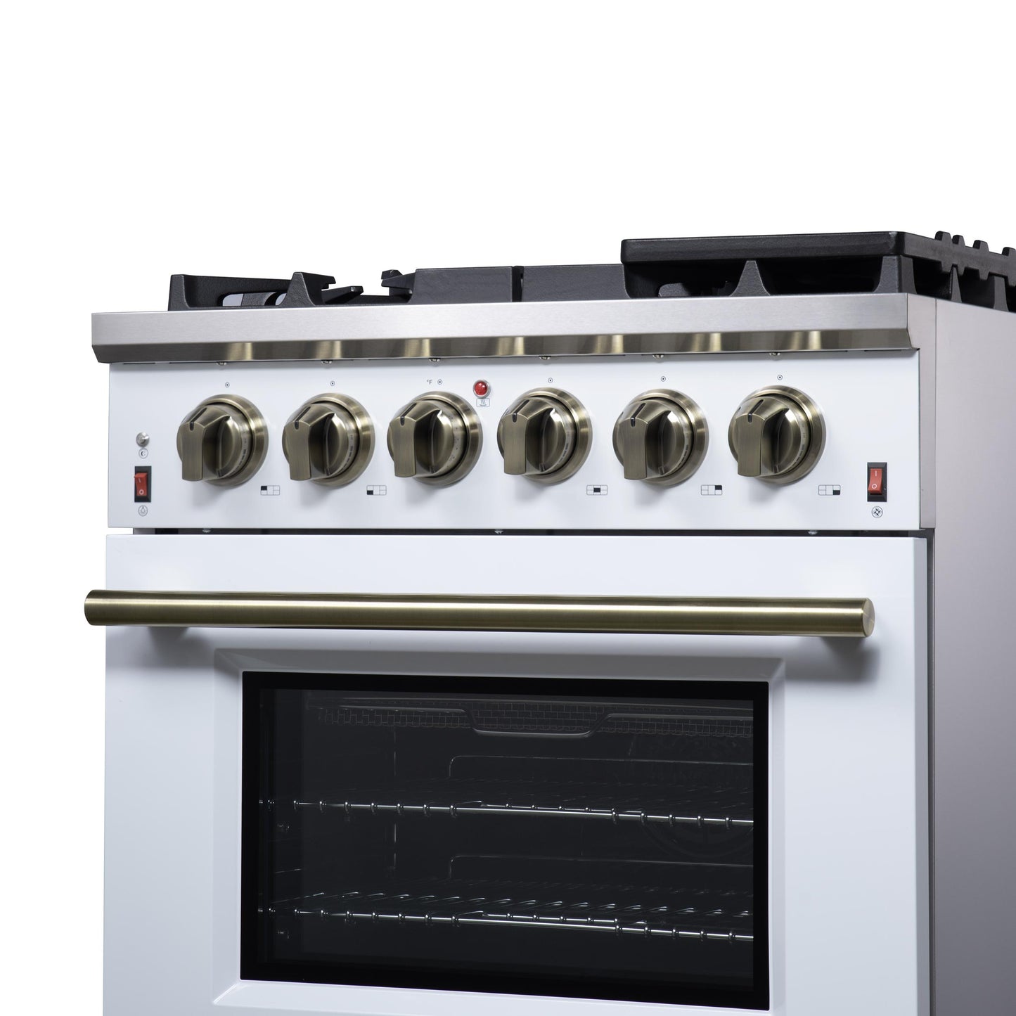 Forno FFSGS623930WHT Forno Massimo 30-Inch White Freestanding Gas Range, 5 Burners, True Convection Oven