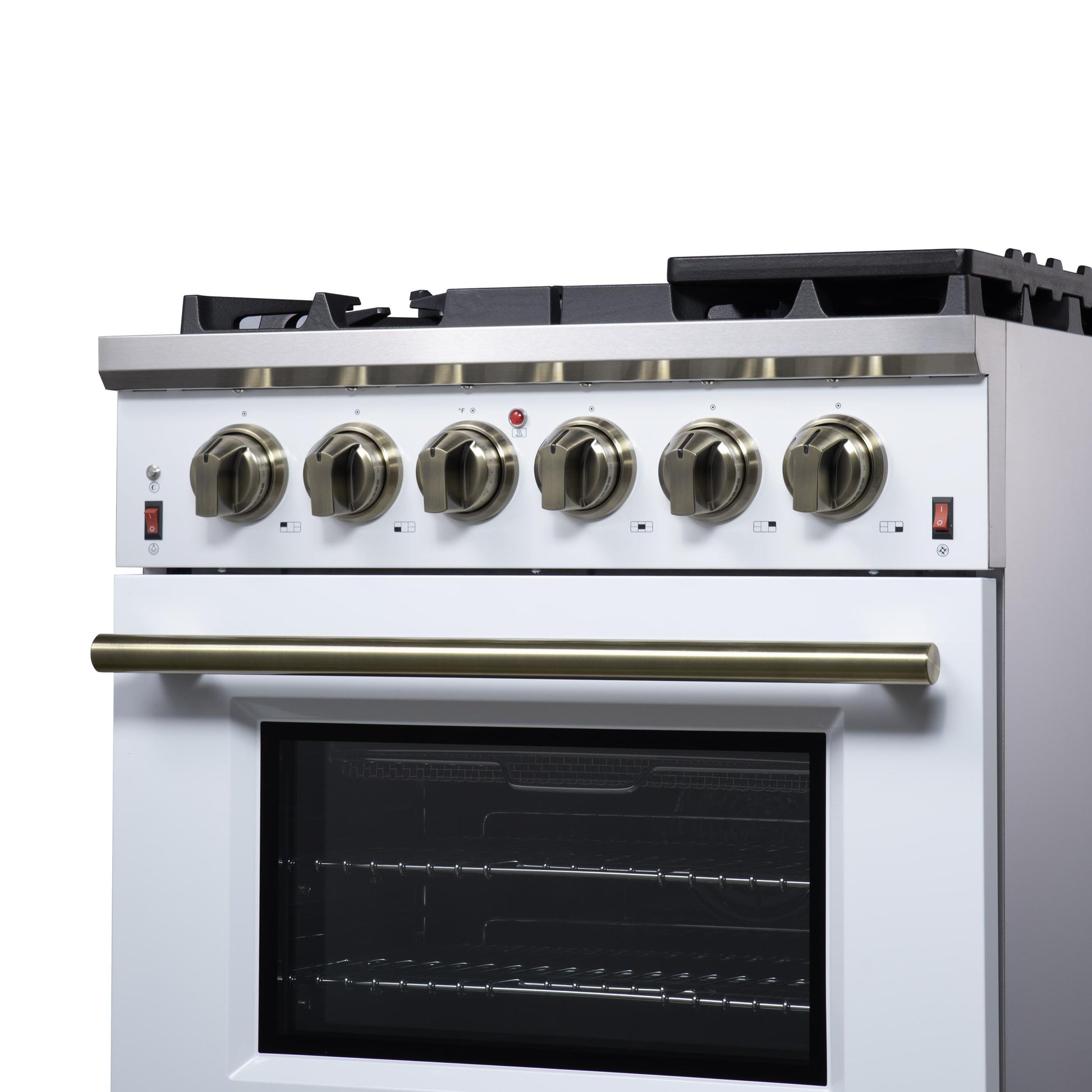 Forno FFSGS623930WHT Forno Massimo 30-Inch White Freestanding Gas Range, 5 Burners, True Convection Oven