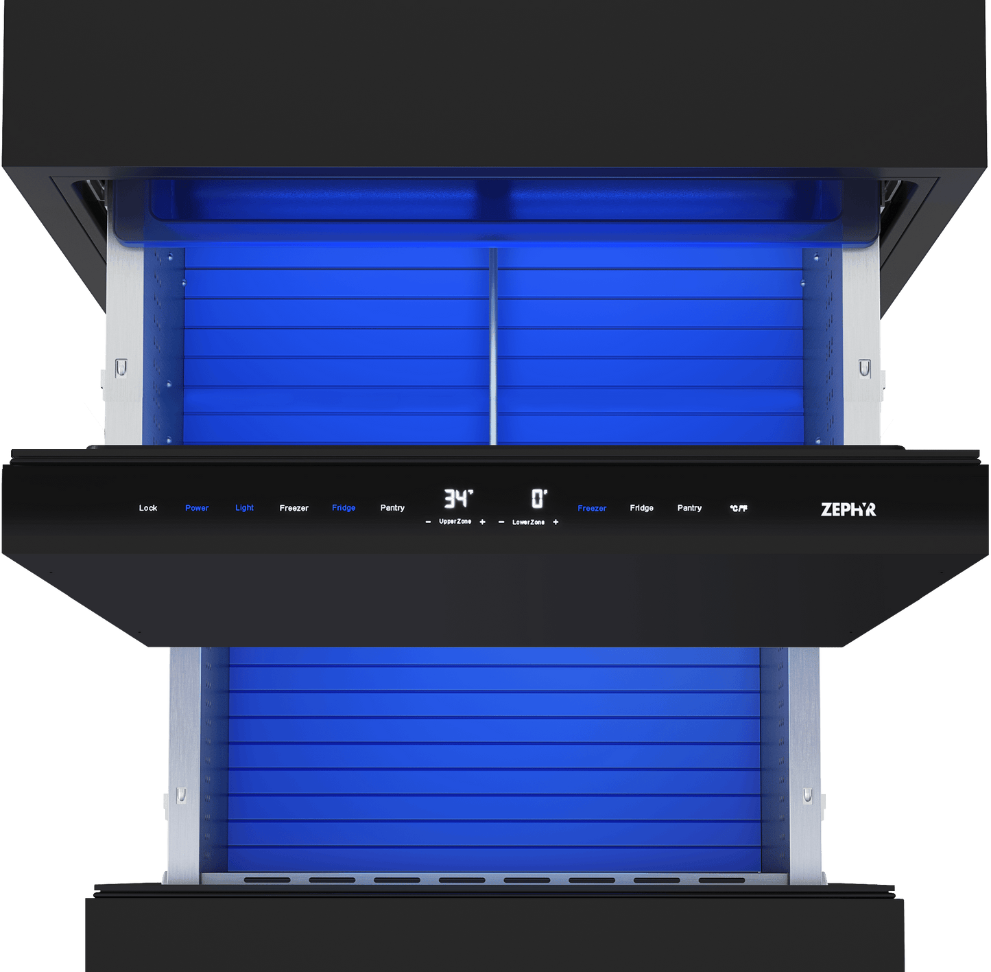 Zephyr PRRFD24C2AP Presrv Refrigerator Freezer Drawers, 24In, Panel Ready