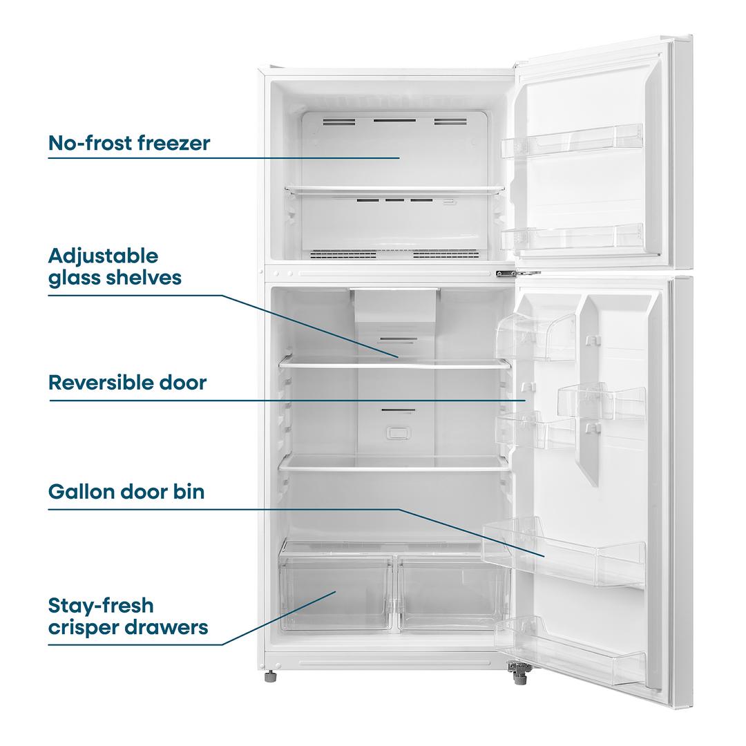 Element Appliance ERT18CSEW Top Freezer Freestanding Refrigerator