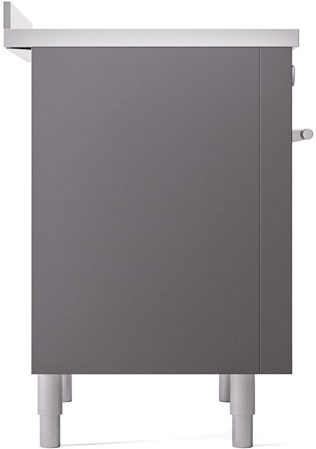 Ilve UPI366WMPMG Professional Plus Ii 36 Inch Electric Freestanding Range In Matte Graphite With Trim