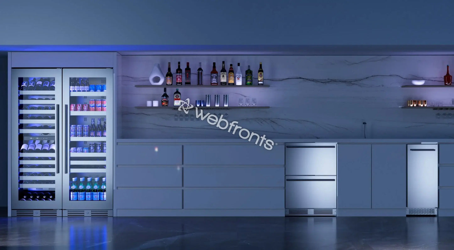 Xo Appliance XOU2470WDZGS Tall Dual Zone Wine Ss Glass