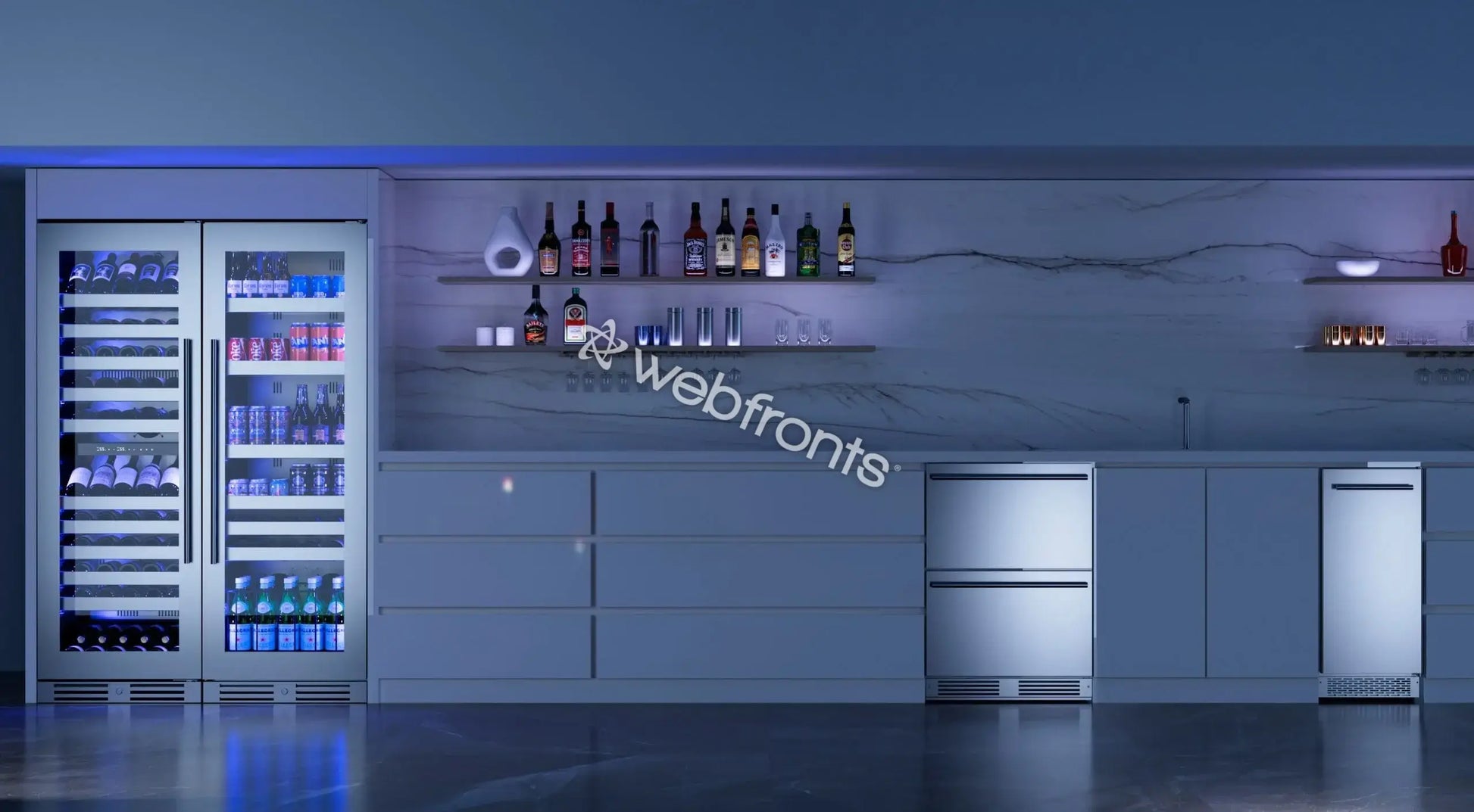 Xo Appliance XOU2470WDZGS Tall Dual Zone Wine Ss Glass