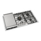 Ilve UHCPMT95FSSLP Ilve Uhcpmt95Fsslp Panoramagic 36 Inch Built-In Gas Cooktop With 5 Burners, In Stainless Steel (Liquid Propane, 5 Sealed Burners + Griddle)
