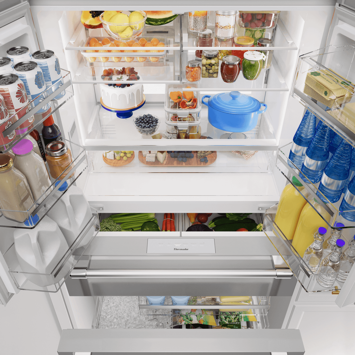 Thermador T36FL824NS Professional, French Door Bottom Freezer, Multi Door, 36'' Professional, Stainless Steel