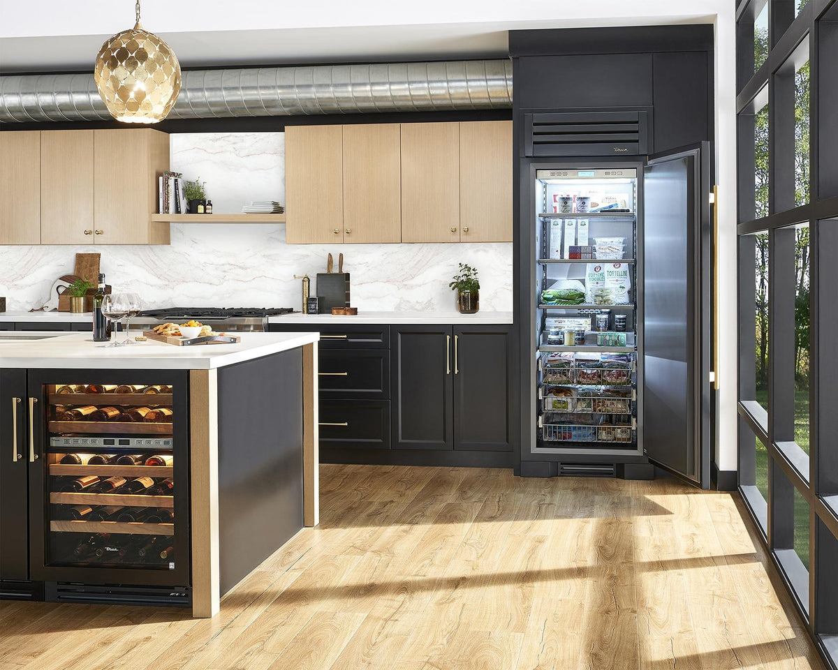 True Caliber TR24FRZLSSIMA 24 Inch Freezer Column - Door: Solid Stainless, Ice Maker: Yes - Stainless Steel Finish, Stainless Steel Hardware, Left Hinge