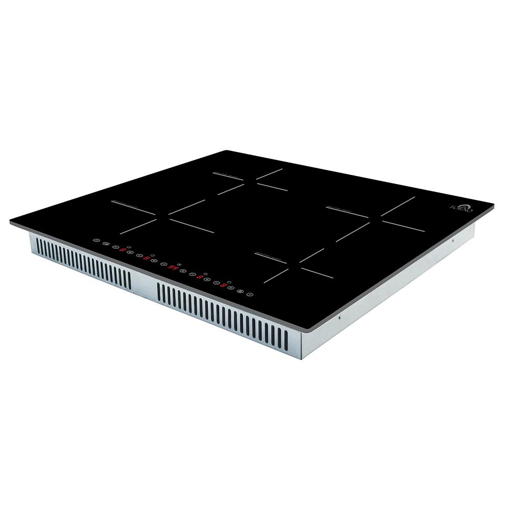 Forno FCTIN058324 Forno Parco 24-Inch Induction Cooktop, 4 Zones, 7,200W Total Power, Touch Control, 9 Power Levels, Booster Function