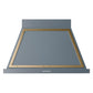 Ilve UANB40BGG Ilve Uanb40Bgg Nostalgie Ii Noblesse 40 Inch Range Hood With 600 Cfm (Blue Grey, Brass)